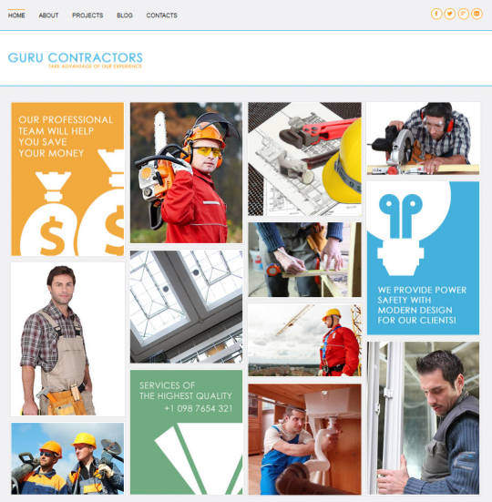 Строительный шаблон Guru Contractors