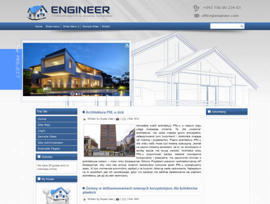 Шаблон Joomla DD Engineer для сайта строительной компании