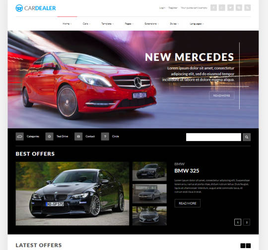 Автомобильный шаблон JM Car Dealer для Joomla