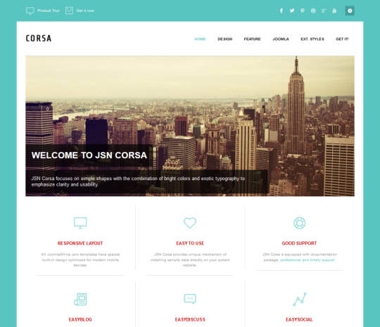 Бесплатный шаблон JSN Corsa для Joomla