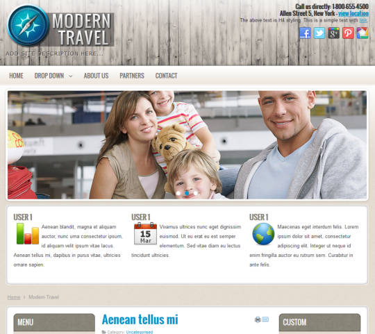 Туристический шаблон Modern Travel для CMS Joomla