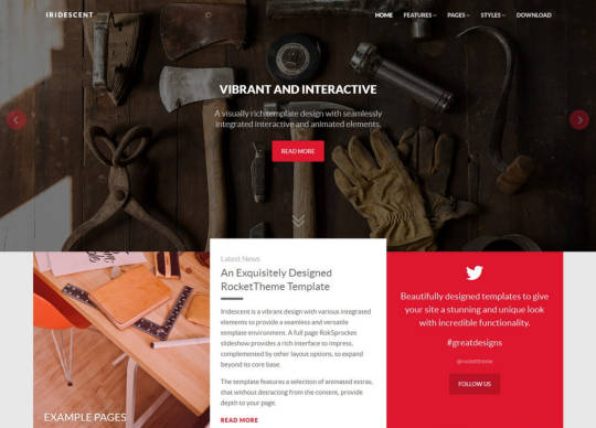 RT Iridescent - отличный фото-шаблон для Joomla 3