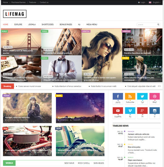 SJ LifeMag - элегантный Joomla-шаблон