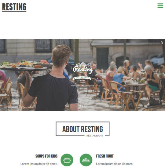 ST Resting для сайта-визитки ресторана